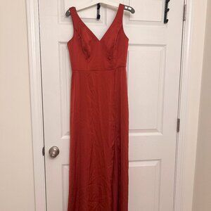 Azazie Terracotta Bridesmaid Dress